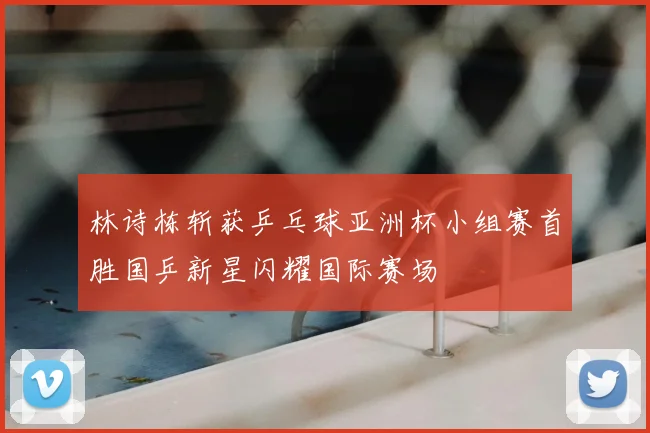 林诗栋斩获乒乓球亚洲杯小组赛首胜国乒新星闪耀国际赛场